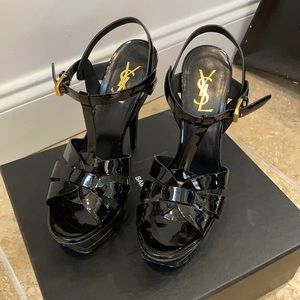YSL Saint Laurent Tribute platform heels sandals